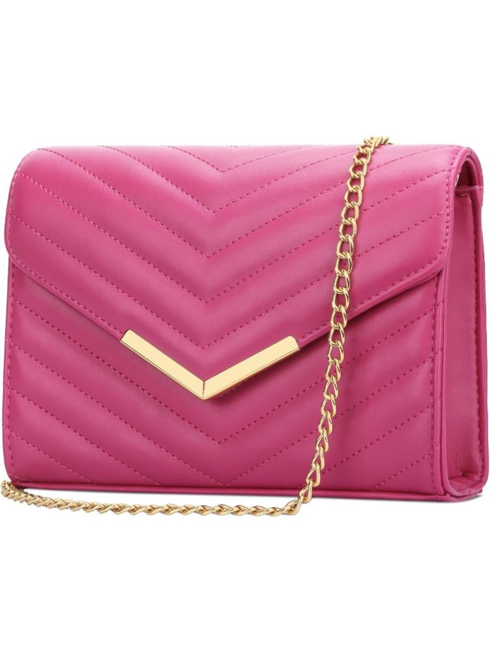 Women's Fuchsia Clutch Purses For Evening Wedding Party Prom Bridal Envelope Bag